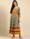 Women's Grey Printed Anarkali Kurta-GW-2133-Grey