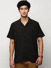 Men Black Striped Shirt-H-WAI-M197-1599-Black