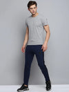 Men Navy Solid Casual Track Pant-WG-994-Navyblue