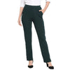 Smarty Pants Women's Cotton Lycra Straight Leg Bottle Green Color Formal Trouser