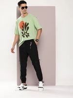 Dillinger Green Graphic Oversized T-shirt-DLMOV230PGRN-S