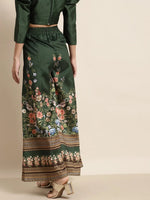 Green Floral Kali Palazzo Pants