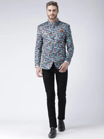 Hangup Men Standard Printed Men Formalwear-D505ButtonBlazer