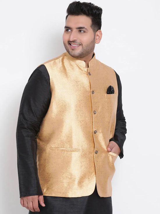 Hangup Men Standard Solid Men's Indian Wear-87A_Jacquard_Nehru1