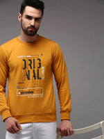 Men Yellow Printed Sweatshirt-OTSS-21-Mustard