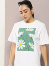 Dillinger White Graphic Oversized T-Shirt-WMNCR396WHT-XS