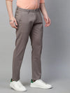 Genips Men's Cotton Stretch Caribbean Slim Fit Self Design Grey Color Trousers