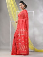 Red Silk Matka Soft Saree With Stripes Pattern-MA57SLMT331760029