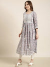 Women Anarkali Lavender Floral Kurta-AT-1511-LG-Lavender