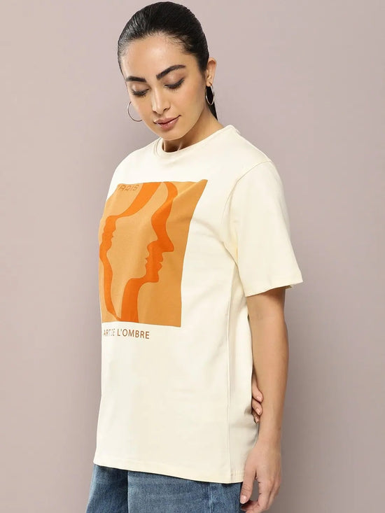 Dillinger Off White Graphic Oversized T-Shirt-WMNCR481WWHT-XS