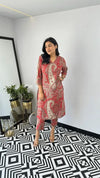 Navyaa Women's Viscose Floral Printed Straight Kurta Set With Pant-Me65- redkeri-kp