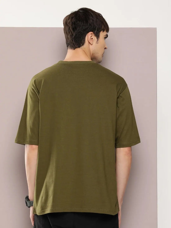 Dillinger Olive Graphic Oversized T-shirt-DLMOV267OGRN-S