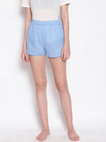 Powder Blue Women's Nightwear Shorts