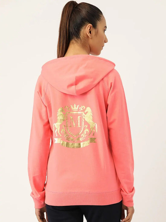 Front pocket hoodies in Peach