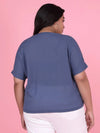 Women's Blue Solid Top-AE-10496-Blue