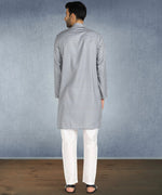 Hangup Men Standard Striped Men's Indian Wear-ST1111293_Grey_Lkurta