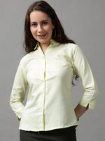 Women's Yellow Solid Shirt-AE-3331034-Yellow