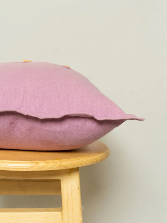 Solid Lavender 100% cotton plain cushion cover for sofa-230456023