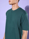 Dillinger Green Graphic Oversized T-Shirt-DLMOV143BSM-S