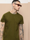 Difference Of Opinion Men's Olive Plain T-Shirt