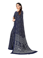 Vimla Women's Blue Crepe Silk Uniform Saree with Blouse-5203_PM