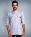 Hangup Men Standard Solid Men's Indian Wear-Purple_2Pkt_Short_2Kurta