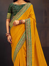 Saree Mall Women's Vichitra  Green Embroidered Designer Saree With Blouse Piece-MIRNSH2005