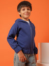 Tales & Stories Boys Royal Blue Lycra Solid Sweatshirt