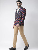 Hangup Men Standard Printed Men Formalwear-D972ButtonBlazer