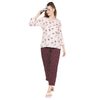 Smarty Pants Women's Cotton Checks & Floral Print Night Suit-SMNSP-815A-S