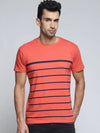 Dillinger Men's Stripes Printed T-Shirt