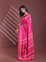 Pink Bandhani Print Silk Soft Saree-MA60BSL01400029