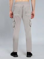 Jogger Cargos with Elastic waist and 6 pockets-Grey-HC4012-30