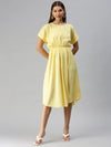 Women Yellow Striped A-Line Dress-AE-9873-Yellowwhite