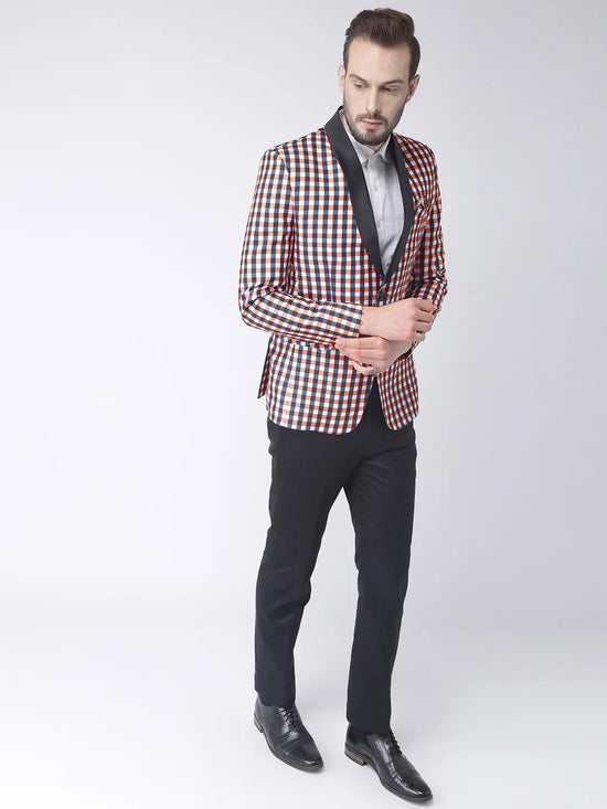 Hangup Men Standard Printed Men Formalwear-D24TuxedoBlazer