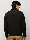 Men Black Solid Casual Bomber Jackets-ZD-3703-Black