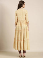 Women Yellow Floral Anarkali Kurta-SKC-3245-Yellow