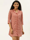 Night shirts in Red Buti Print