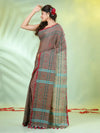 Beige Cotton Soft Saree With Texture Designs-MA62CT331210043