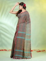 Beige Cotton Soft Saree With Texture Designs-MA62CT331210043