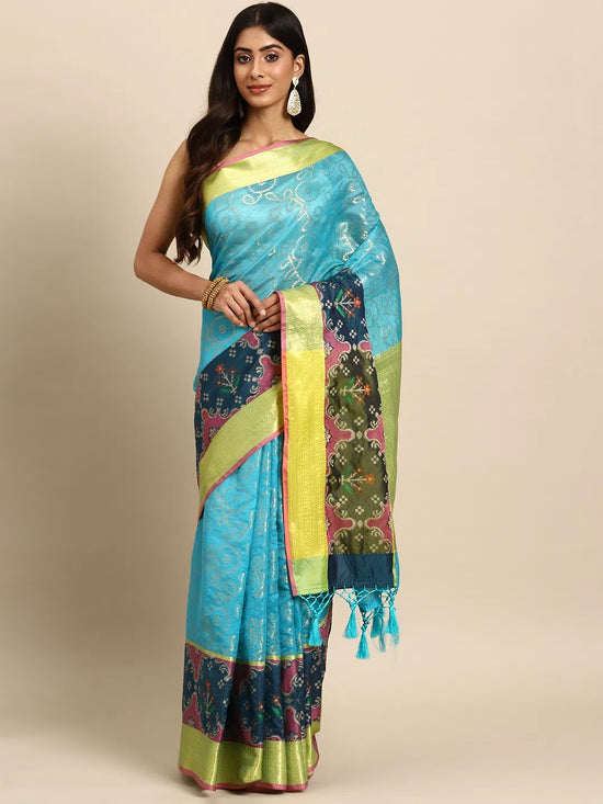 Embroidered Wedding Charm Saree-SZ-IRA-BU-1581