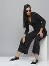 Women's Black Printed Jumpsuit-AE-9968-Black