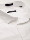 Men White Solid Shirt-RAYMONDSDOBBY-266-White