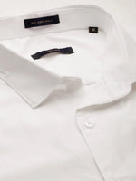 Men White Solid Shirt-RAYMONDSDOBBY-266-White