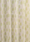 Floating Ferns 100% Sheer floral curtain for Living room & bedroom - Light filtering - Green - Pack of 1-230425029