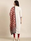 Women Anarkali Cream Solid Kurta Comes with Dupatta-GW-726-Cream