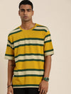 Dillinger Multicoloured Striped Oversized T-Shirt-DLMOV198STR07-S