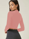 Aahwan Pink Polyester Round Neck Top-159-Pink-S