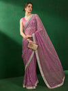 Saree Mall Women's Lycra Mauve Embellished Designer Saree With Blouse Piece-TNISHKA1292A