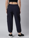 Women Solid Slim Fit Navy Blue Joggers Track Pant-AE-10905-Navyblue